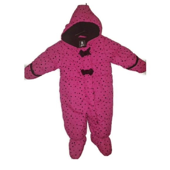 baby girl fleece snowsuit